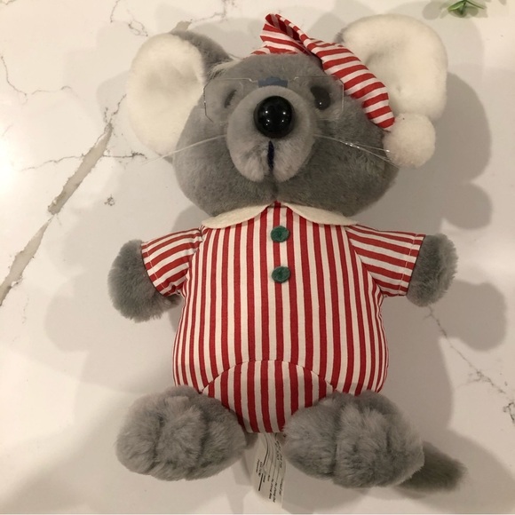 VTG  Dakin 1985 Fun Farm CHRIS Mouse Plush Pajamas Glasses EUC - Picture 4 of 6